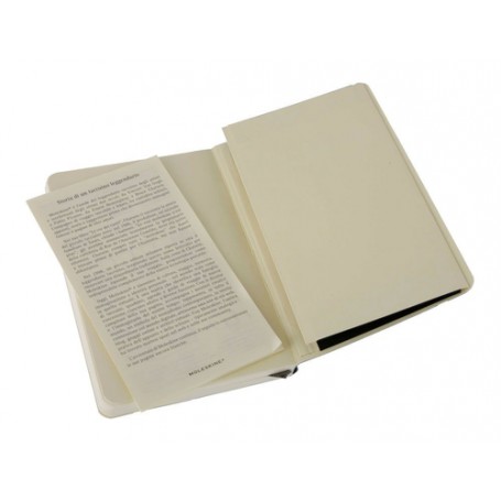 Moleskine Taccuino classico copertina morbida pagine bianche nero (QP613)