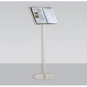 Tecnostyl Acrylic lectern-style porta documenti Acrilico, Metallo Cromo, Trasparente (MB030)