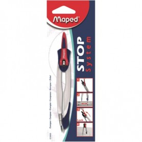 Maped Stop System Alluminio, Nero, Rosso (019600)