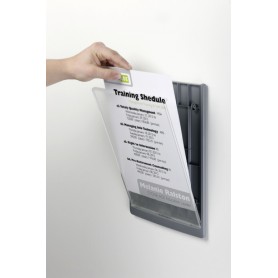 Durable 486737 stand informativo e supporto per brochure Supporto per segnale A4 Plastica Grafite (4867-37)