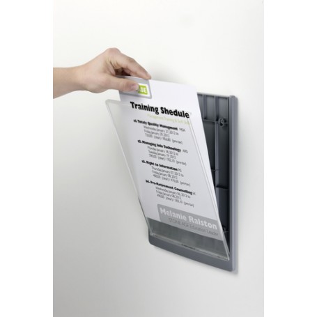 Durable 486737 stand informativo e supporto per brochure Supporto per segnale A4 Plastica Grafite (4867-37)