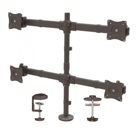 StarTech.com Braccio Articolato da Scrivania per 4 Monitor - Supporto per 4 Schermi VESA fino a 27" - Struttura in Acc (ARMQUAD)