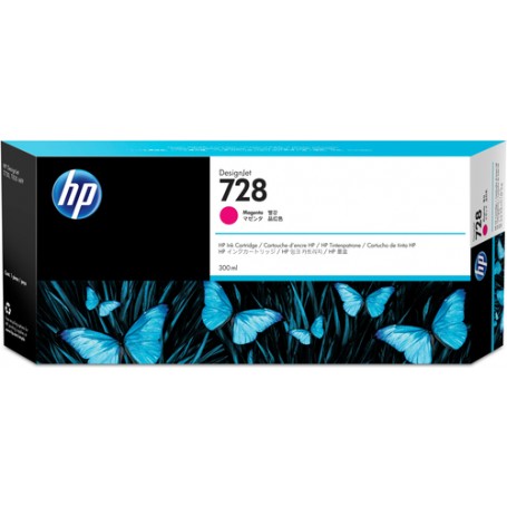 HP Cartuccia inchiostro magenta DesignJet 728, 300 ml (F9K16A)