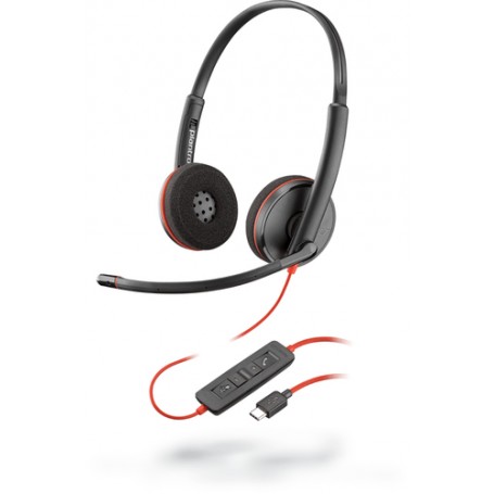 POLY Blackwire C3220 Auricolare Cablato A Padiglione Ufficio USB tipo-C Nero (209749-201)