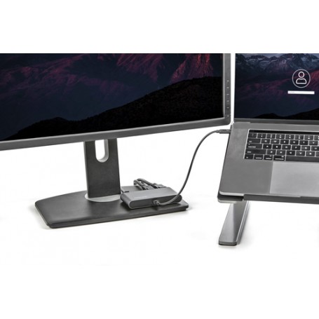 StarTech.com Thunderbolt 3 Mini Dock - Docking Station TB3 portatile per doppio monitor DisplayPort 4K 60Hz - 1x US (TB3DKM2DPL)