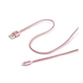 Celly USBLIGHTTEXRG cavo Lightning Rosa (USBLIGHTTEXRG)