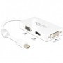 DeLOCK 0.16m DisplayPort/VGA + HDMI + DVI 0,16 m Mini DisplayPort VGA (D-Sub)+ HDMI + DVI Bianco (62630)