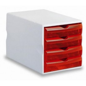Fellowes 24050TR scatola per la conservazione di documenti Plastica Rosso, Bianco (24050TR)