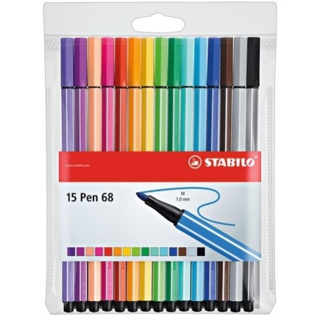 STABILO 68 Pastell 15er marcatore Multi Multicolore 15 pz (6815-2)