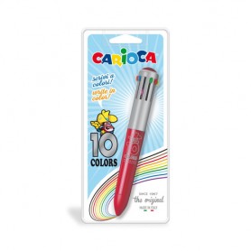 Carioca 41501 penna a sfera Nero, Blu, Verde, Arancione, Rosa, Rosso, Viola, Giallo Penna a sfera multifunzione 1 pz (41501)