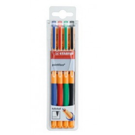 STABILO pointVisco Nero, Blu, Verde, Rosso 4 pz (1099/4)