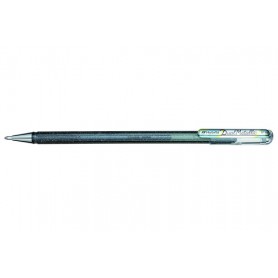 Pentel Hybrid Dual Metallic Penna in gel con cappuccio Fine Metallico, Argento 1 pz (K110-DZX)