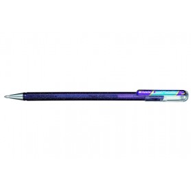 Pentel Hybrid Dual Metallic Penna in gel con cappuccio Fine Blu, Metallico, Viola 1 pz (K110-DVX)