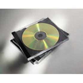 Fellowes 98305 custodia CD/DVD Custodia Jewel 1 dischi Nero, Trasparente (98305)