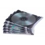 Fellowes 9833801 custodia CD/DVD Custodia Jewel 1 dischi Nero, Trasparente (9833801)