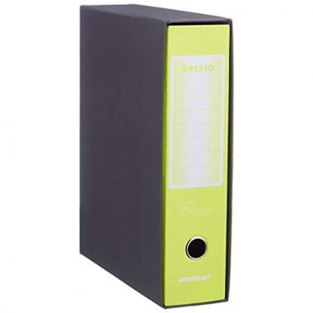 Brefiocart Brefio Fluo raccoglitore ad anelli A4 Nero, Giallo (0201190GF)