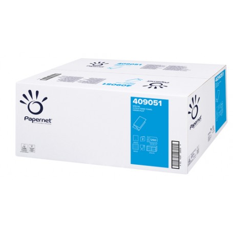 Papernet 409051 asciugamano di carta 250 fogli Cellulosa Bianco (409051)