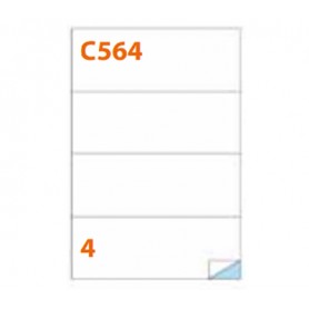 Markin 210C564 etichetta autoadesiva Rettangolo Permanente Bianco 400 pz (210C564)