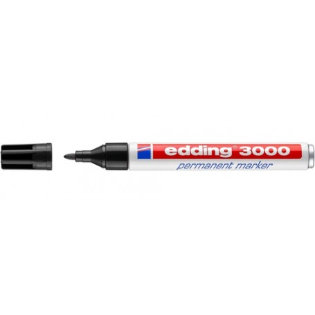 Edding 3000 marcatore permanente Tipo di punta Nero (4-3000 001)