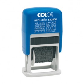 Colop S 120/W Autoinchiostrante Timbri con messaggio Plastica, Gomma (S120W)