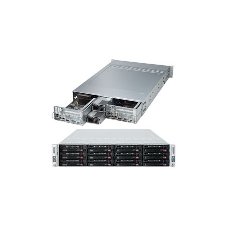 Supermicro 6028TR-DTR Intel® C612 LGA 2011 (Socket R) Armadio (2U) Nero, Grigio (SYS-6028TR-DTR)
