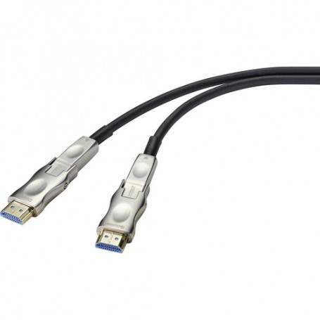 SpeaKa Professional SP-9538588 cavo HDMI 100 m HDMI tipo D (Micro) Nero, Argento (SP-9538588)