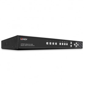 Lindy 32329 switch per keyboard-video-mouse (kvm) Montaggio rack Nero (32329)