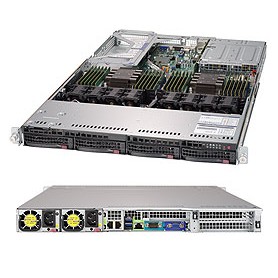 Supermicro SYS-6019U-TRT sistema barebone per server Intel® C621 LGA 3647 (Socket P) Rack (1U) Nero (SYS-6019U-TRT)