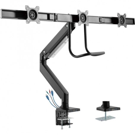 InLine 23172A supporto da tavolo per Tv a schermo piatto 68,6 cm (27") Morsa Nero (23172A)