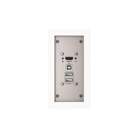 Kindermann 5698000543 presa energia HDMI + USB 2.0 Type-B + USB 2.0 Type-A Metallico (5698000543)
