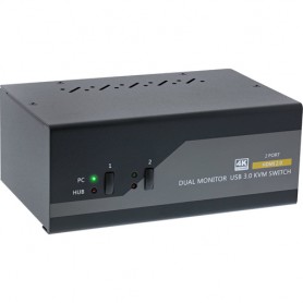 InLine 62652I switch per keyboard-video-mouse (kvm) Nero, Grigio (62652I)