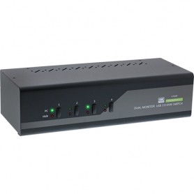 InLine 63654I switch per keyboard-video-mouse (kvm) Nero, Grigio (63654I)