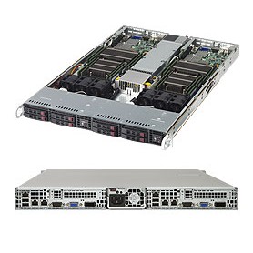 Supermicro 1028TR-TF Intel® C612 LGA 2011 (Socket R) Rack (1U) Nero, Grigio (SYS-1028TR-TF)