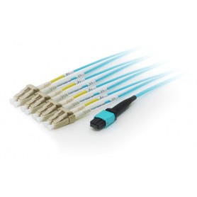 Equip 25556607 cavo a fibre ottiche 10 m MTP 4x LC OM4 Ciano (25556607)