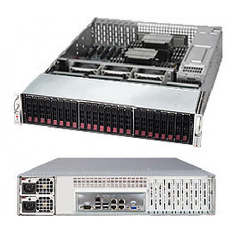 Supermicro 2027R-E1CR24N Intel® C602 LGA 2011 (Socket R) Armadio (2U) Nero (SSG-2027R-E1CR24N)