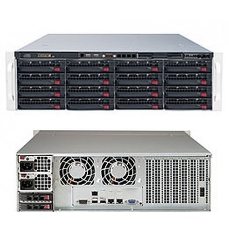 Supermicro 6038R-E1CR16L Intel® C612 LGA 2011 (Socket R) Armadio (3U) Nero (SSG-6038R-E1CR16L)