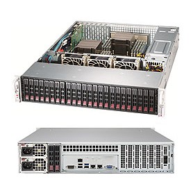 Supermicro 2028R-E1CR24L Intel® C612 LGA 2011 (Socket R) Armadio (2U) Nero, Grigio (SSG-2028R-E1CR24L)