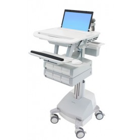 Ergotron SV44-1161-C carrello e supporto multimediale Alluminio, Grigio, Bianco Computer portatile Carrello multim (SV44-1161-C)