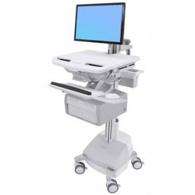 Ergotron SV44-12C1-C carrello e supporto multimediale Alluminio, Grigio, Bianco Pannello piatto Carrello multimedi (SV44-12C1-C)