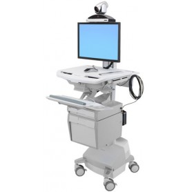 Ergotron SV44-53T1-C carrello e supporto multimediale Alluminio, Grigio, Bianco Pannello piatto Carrello multimedi (SV44-53T1-C)