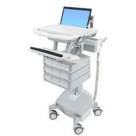 Ergotron SV44-1192-C carrello e supporto multimediale Alluminio, Grigio, Bianco Computer portatile Carrello multim (SV44-1192-C)