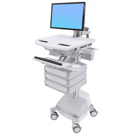 Ergotron SV44-1231-C carrello e supporto multimediale Alluminio, Grigio, Bianco Pannello piatto Carrello multimedi (SV44-1231-C)