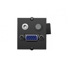 Bachmann 903.204 presa energia VGA + 3.5mm Nero (903.204)