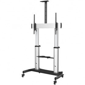 StarTech.com STNDMTV100 Supporto TV a parete 2,54 m (100") Nero, Argento (STNDMTV100)