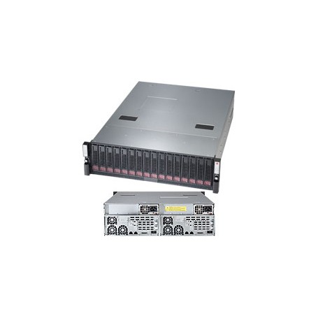 Supermicro 6037B-DE2R16L Intel® C602J BGA 1356 Armadio (3U) Nero, Grigio (SSG-6037B-DE2R16L)