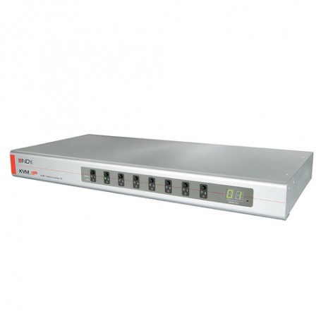 Lindy 39526 switch per keyboard-video-mouse (kvm) Montaggio rack Argento (39526)