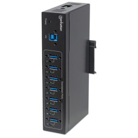 Manhattan 164405 hub di interfaccia USB 3.2 Gen 1 (3.1 Gen 1) Type-B 5000 Mbit/s Nero (164405)