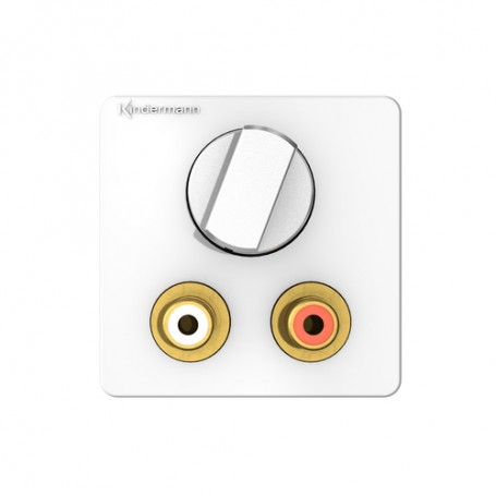 Kindermann 7456000518 presa energia 2 x RCA Bianco (7456000518)