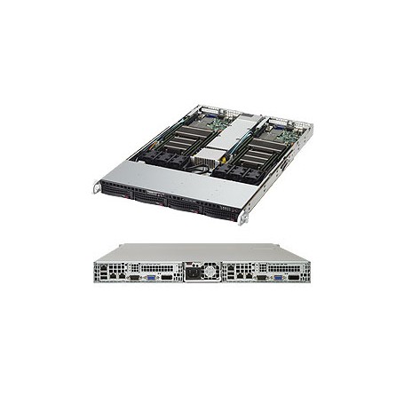 Supermicro 6018TR-TF Intel® C612 LGA 2011 (Socket R) Rack (1U) Nero, Grigio (SYS-6018TR-TF)