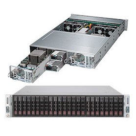Supermicro 2028TP-DECTR Intel® C612 LGA 2011 (Socket R) Armadio (2U) Nero, Grigio (SYS-2028TP-DECTR)